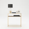 PLAYBOY - Anrichte "CANDY" mit 2 Ablagen, in Gold mit Marmor und Walnuss Dekor